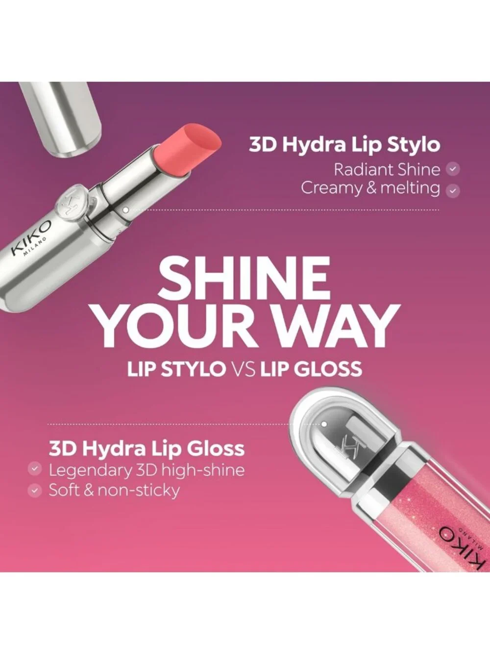 Hydrating 3D Lip Gloss - High Shine, Plumping, Non-Sticky, Moisturizing Makeup